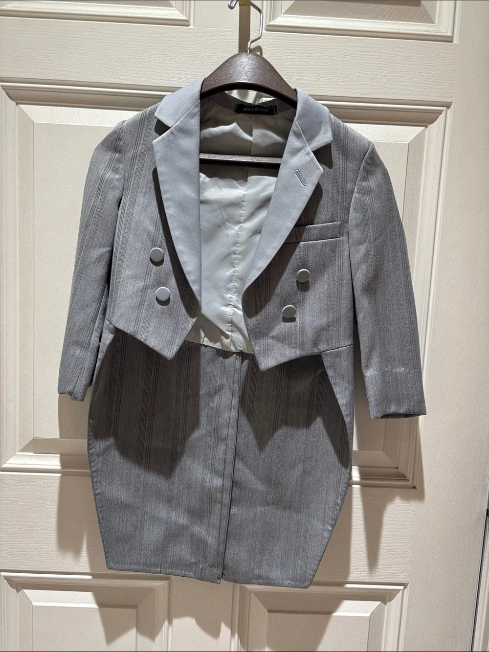 Boy’sLight Gray Formal Tailcoat Jacket